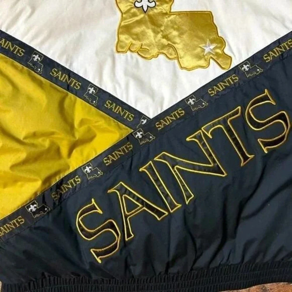 Pro Player New Orleans Saints Jacket L Black Gold‎ Vintage Puffer Coat